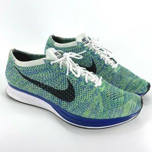 Nike Flyknit Racer Men's Size 9.5 Blue Green - 526628-104